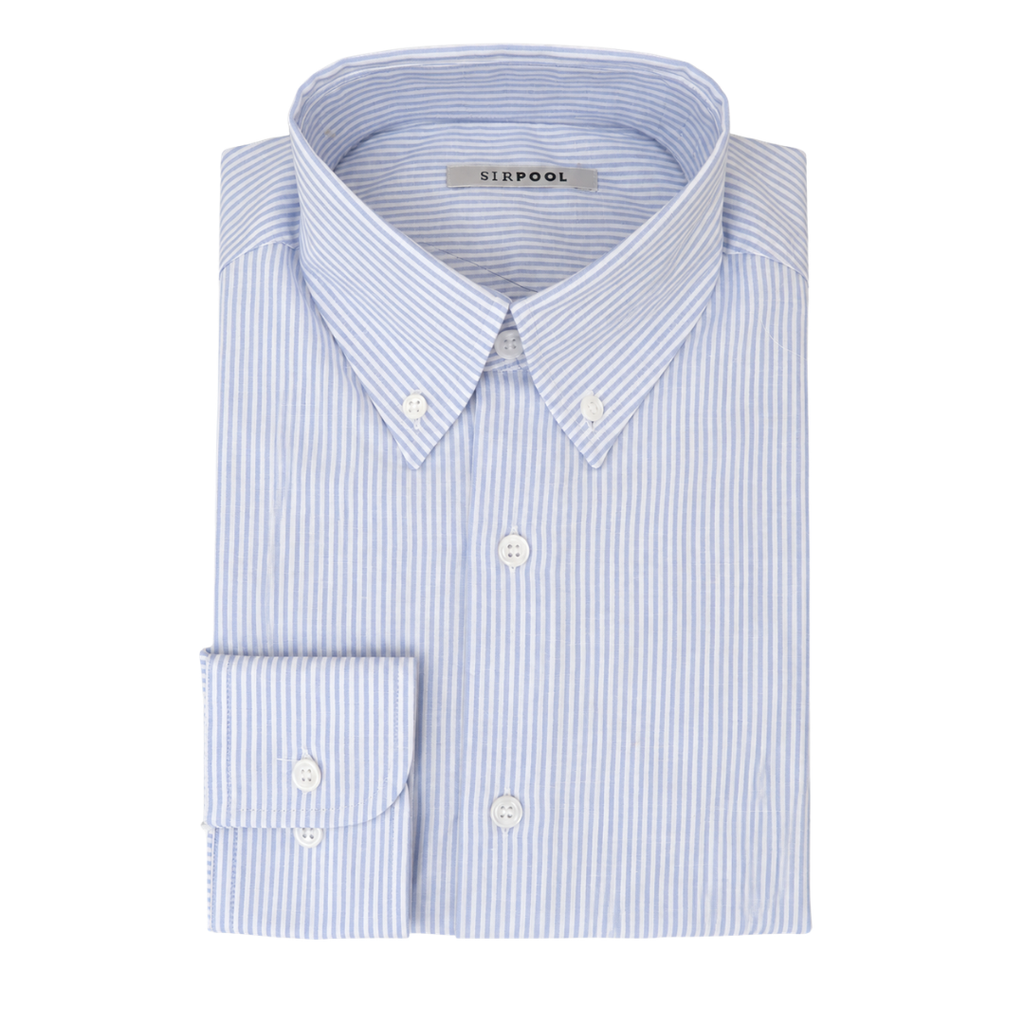 Camisa Rayas Celeste / Blanco