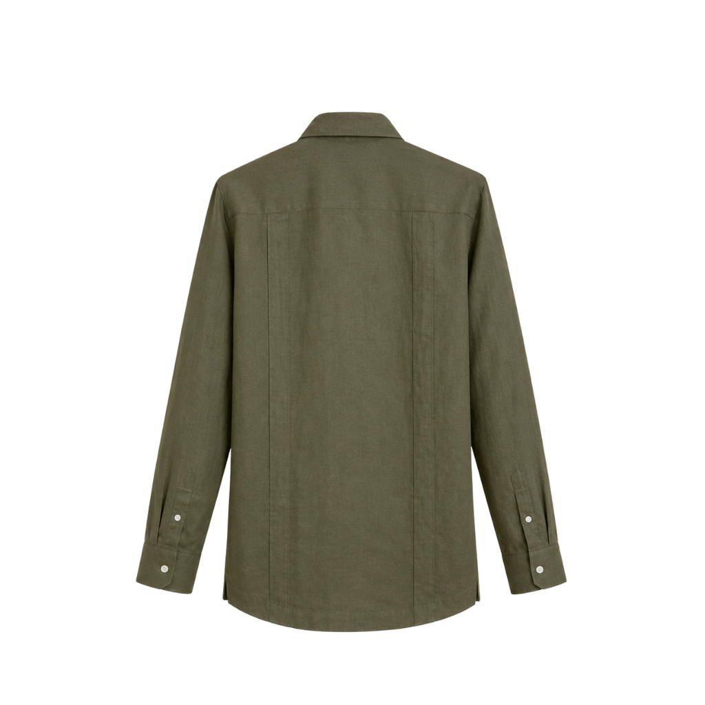 GUAYABERA VERDE OLIVA