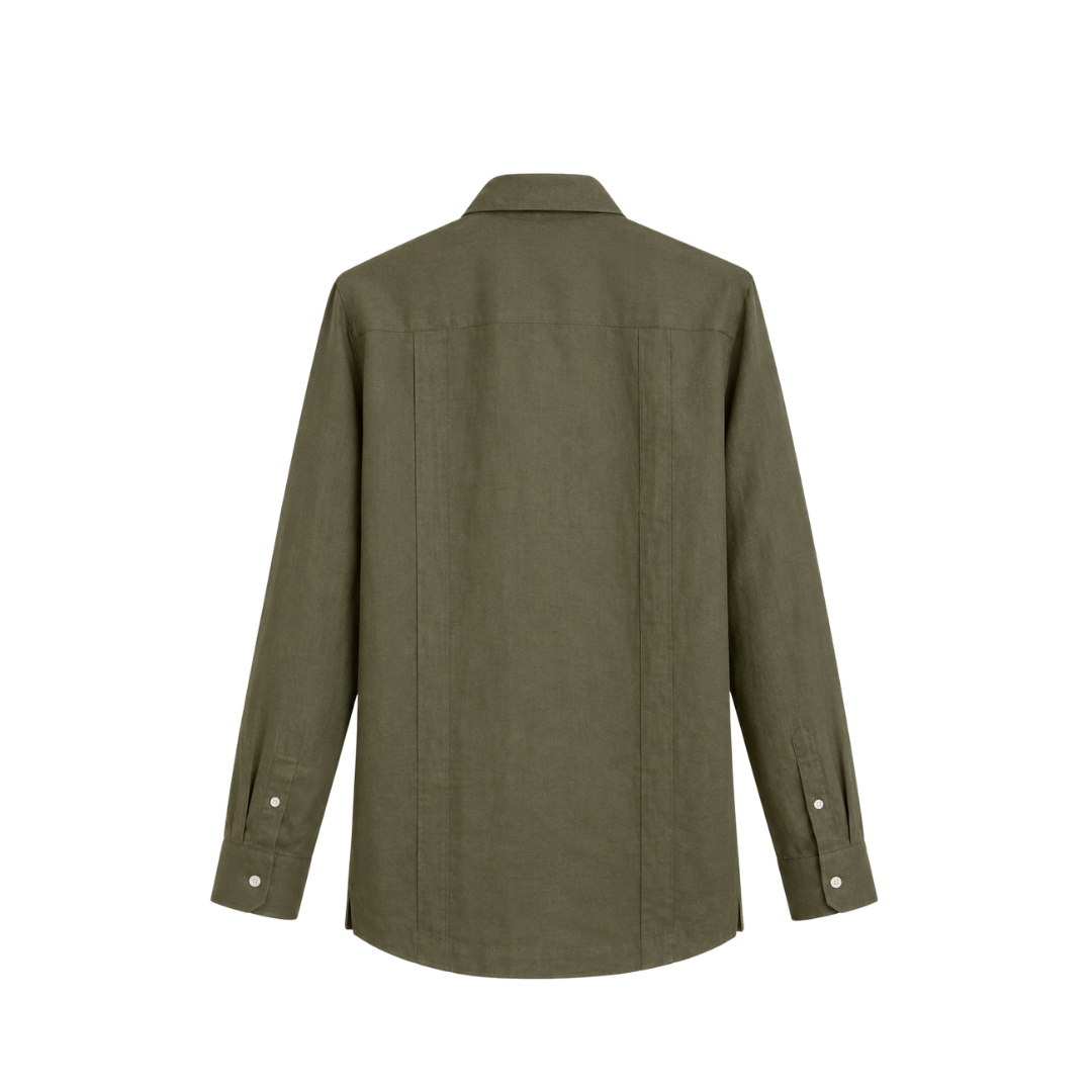 GUAYABERA VERDE OLIVA