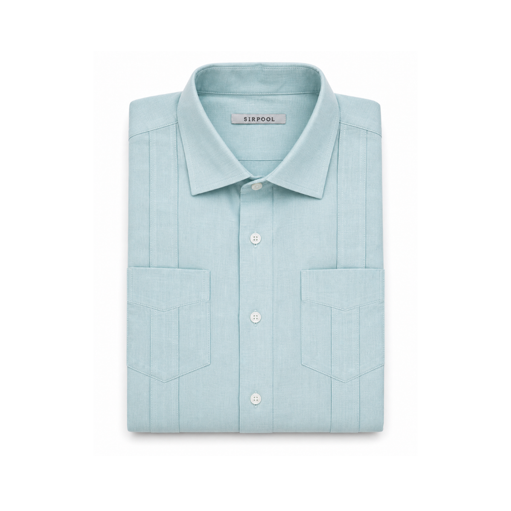 GUAYABERA VERDE AGUAMARINA