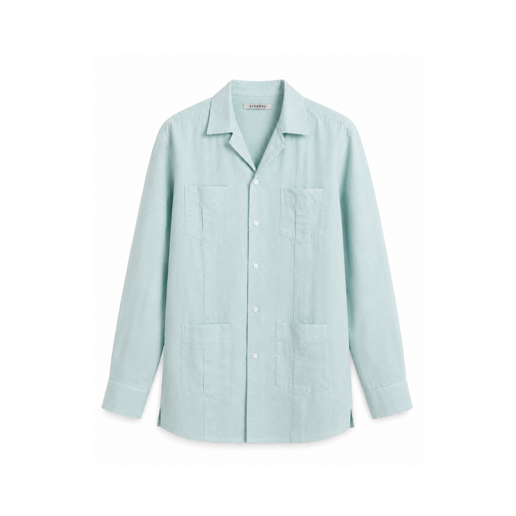 GUAYABERA VERDE AGUAMARINA