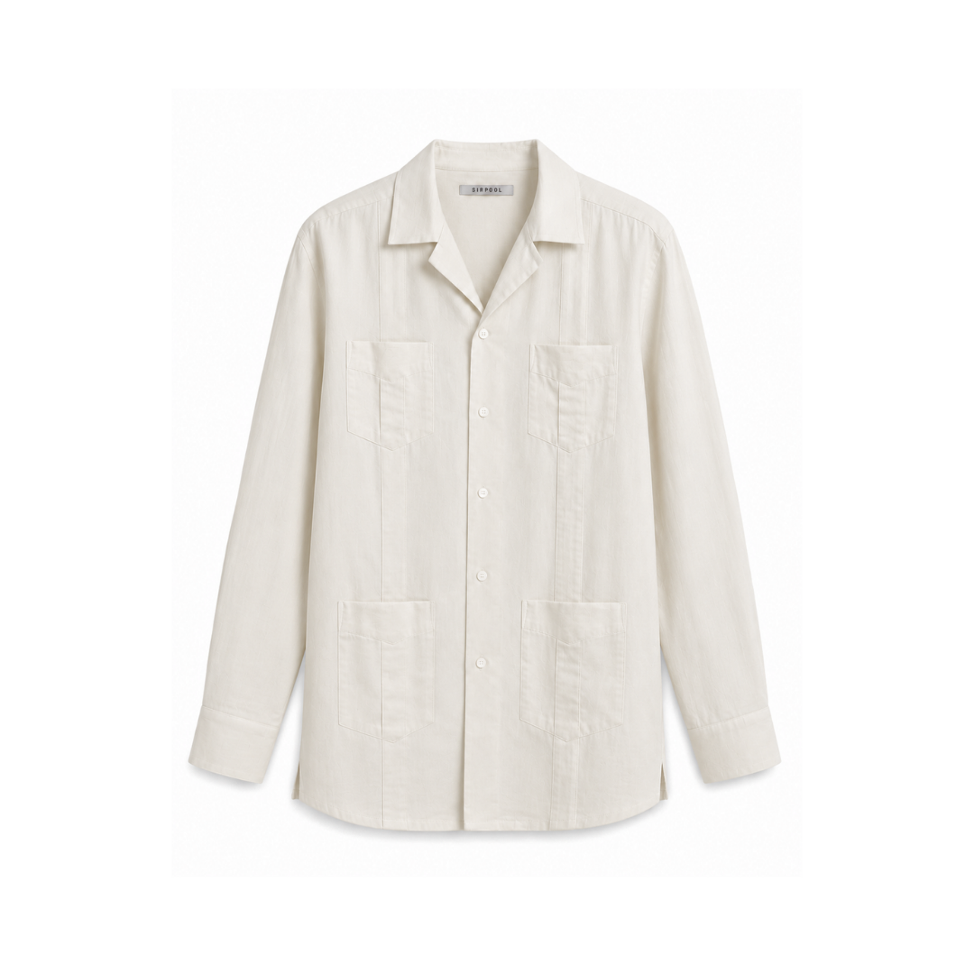 GUAYABERA BLANCO ÓPTICO