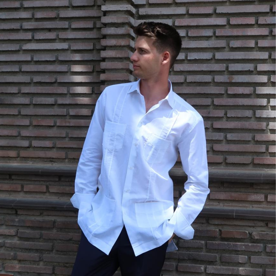 GUAYABERA BLANCO ÓPTICO