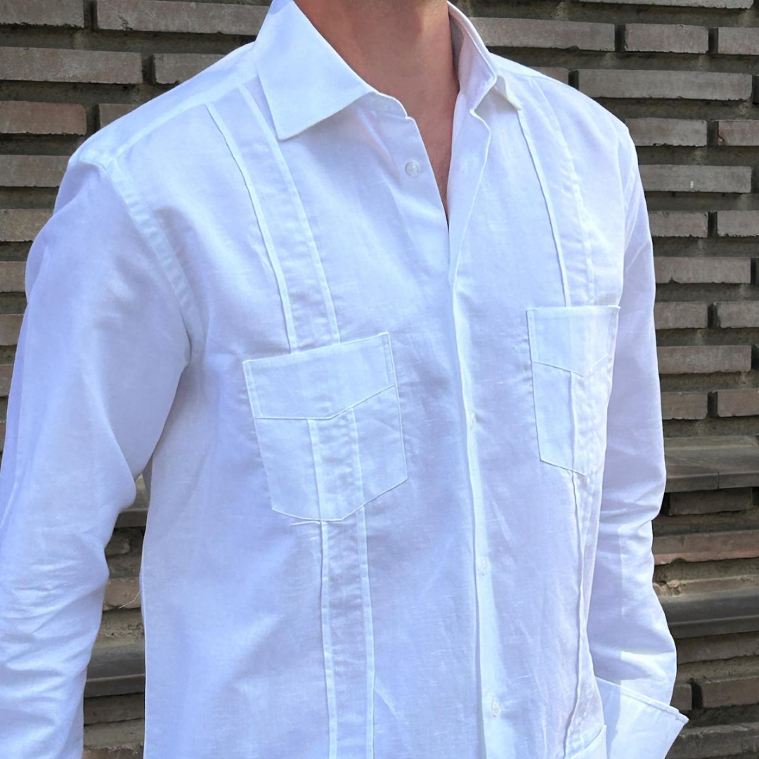 GUAYABERA BLANCO ÓPTICO