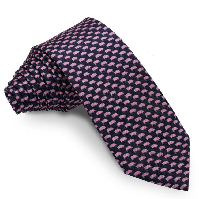 Azul Marino Cerdos Rosas