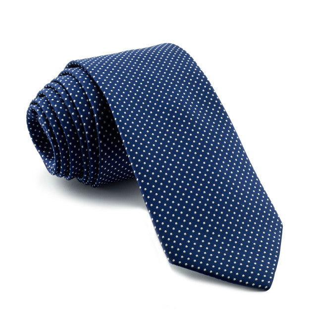 Azul Lunares Pequeños Blancos