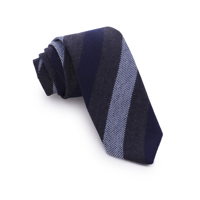 Rayas Gris Celeste y Azul Marino